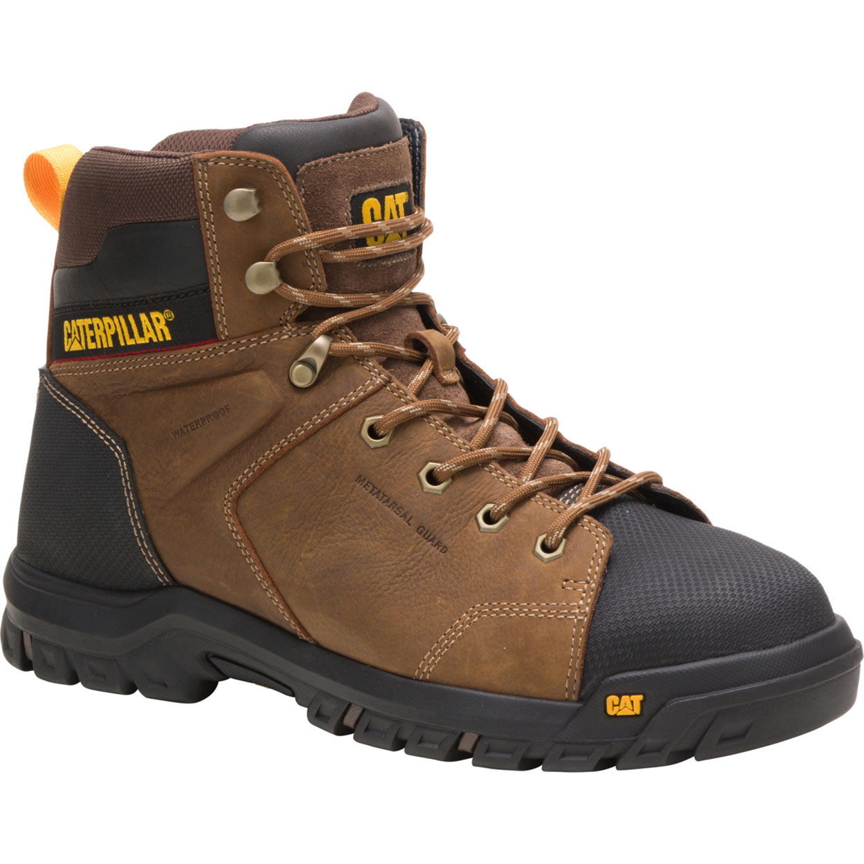 Caterpillar Wellspring - Mens Safety Boots - Brown - NZ (980OAFIYZ)